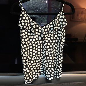 Banana Republic black and white polka a dot camisole
